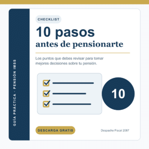 Portada de la guía gratuita con diez pasos que debes revisar antes de pensionarte